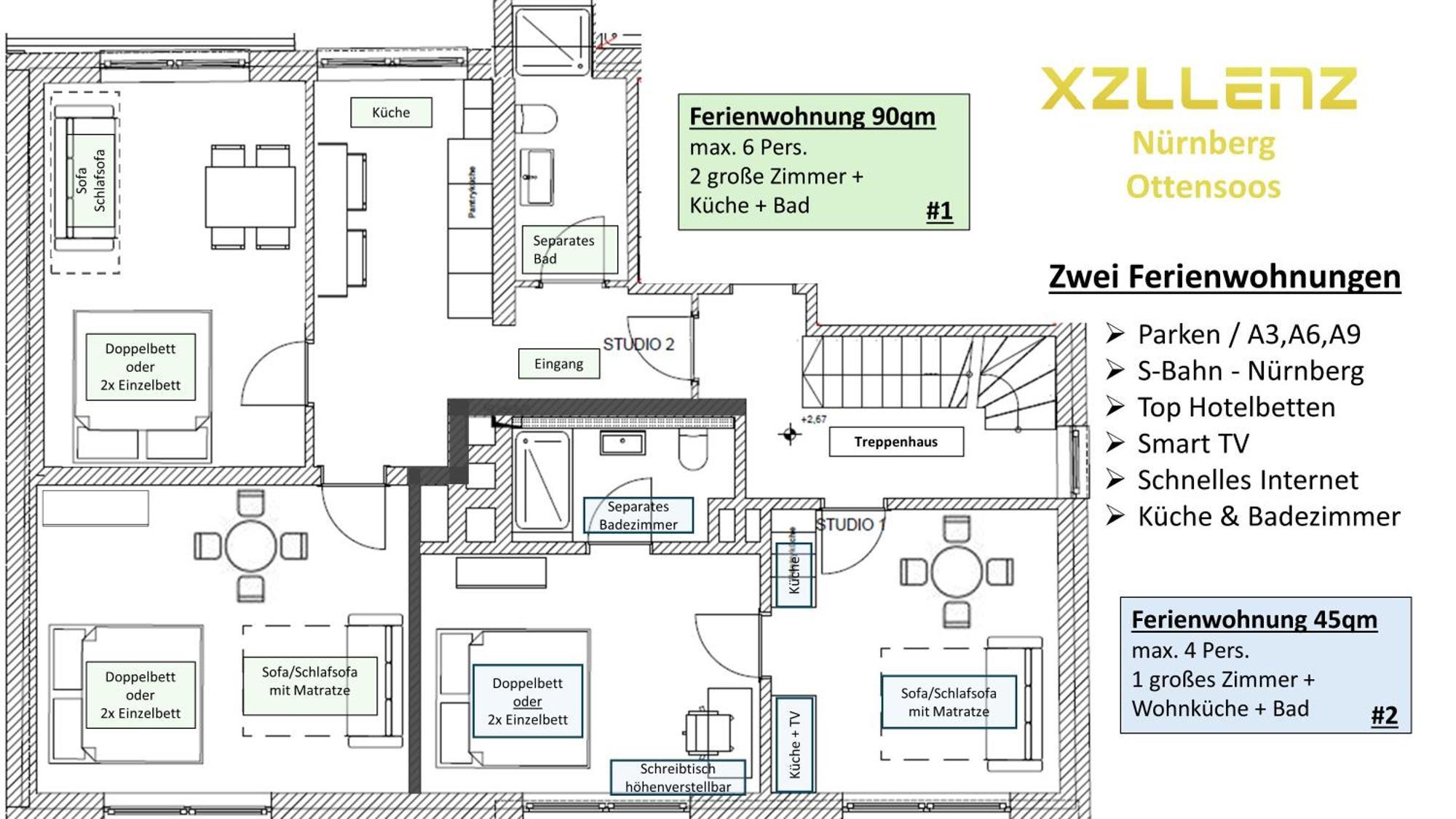 Appartement Xzllenz Kueche Bad S-Bahn Parken Smart-Tv Wellbeing à Neunkirchen am Sand Extérieur photo